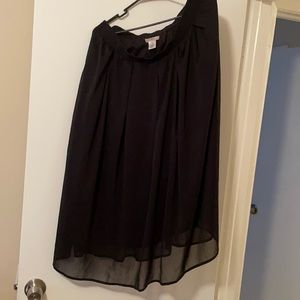 Black midi skirt